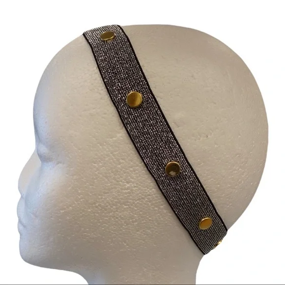 Accessories | New Studs Elastic Silver And Black Headband  display picture 3
